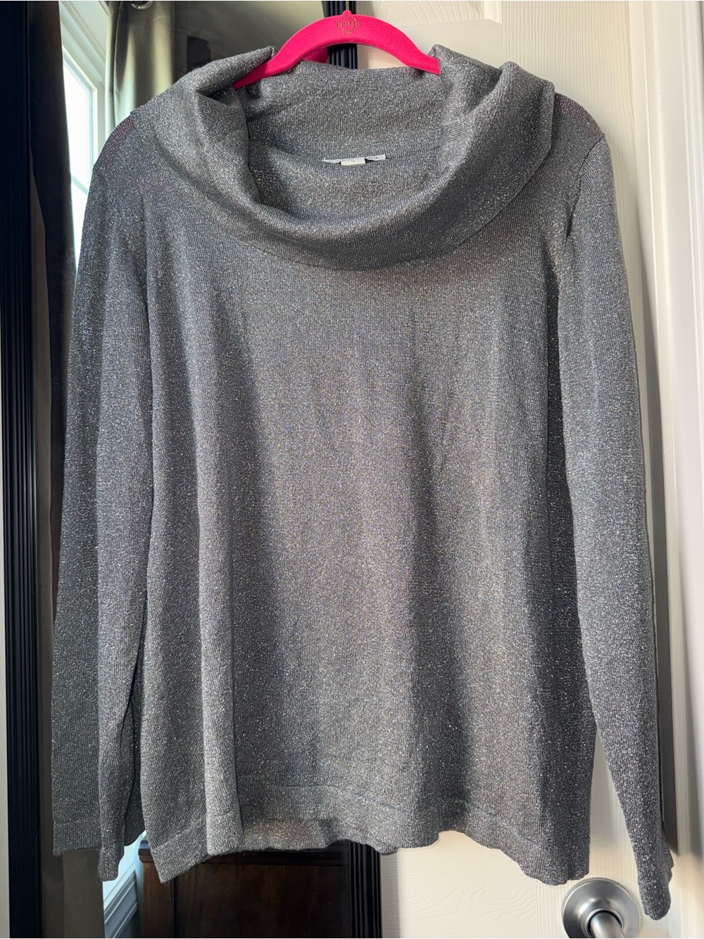 Duo Gold and silver Shimmer Cowl Neck Women’s Sweater